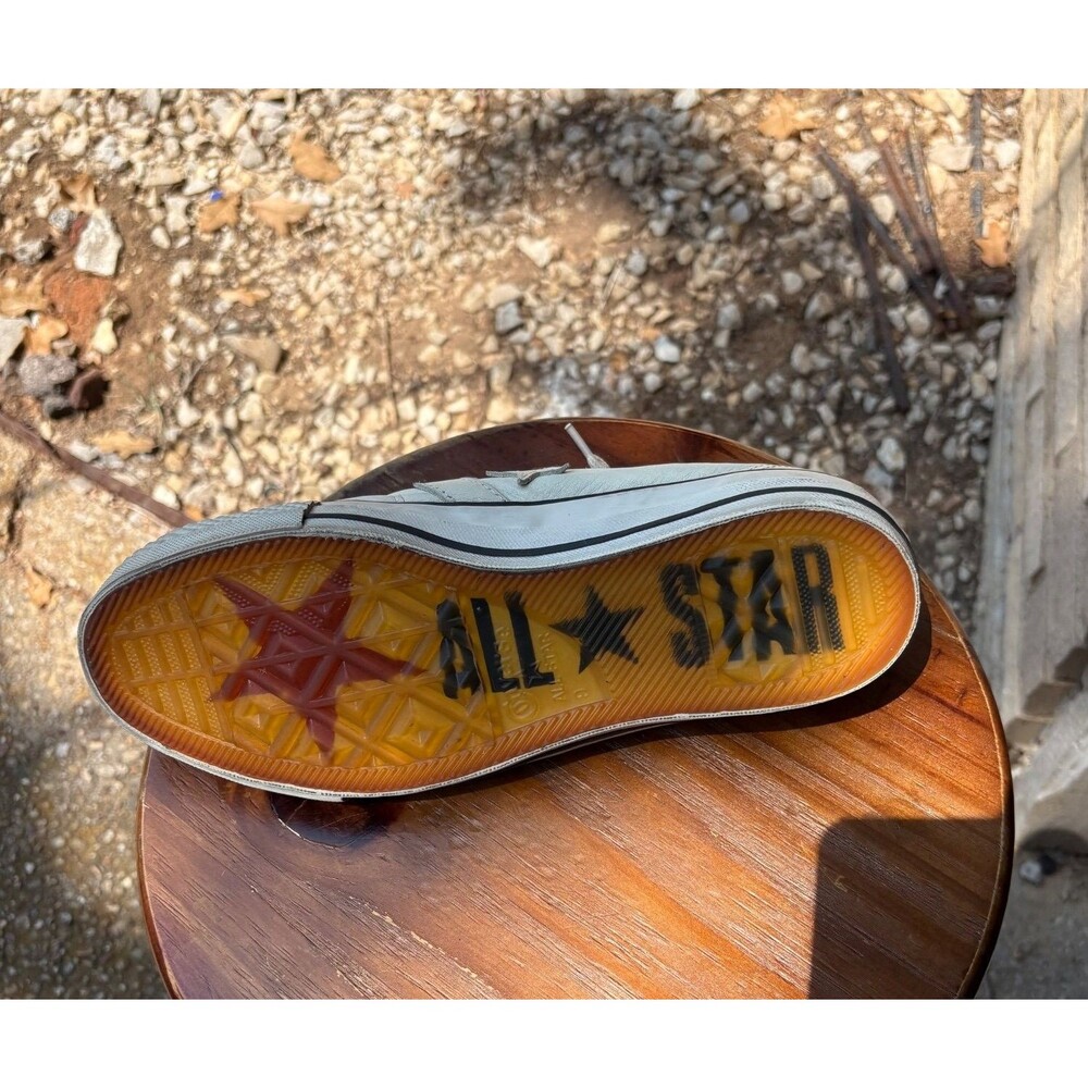 Converse x John Varvatos Star Player Mens Size 9 Leather Distressed White Ivory - Picture 8 of 10